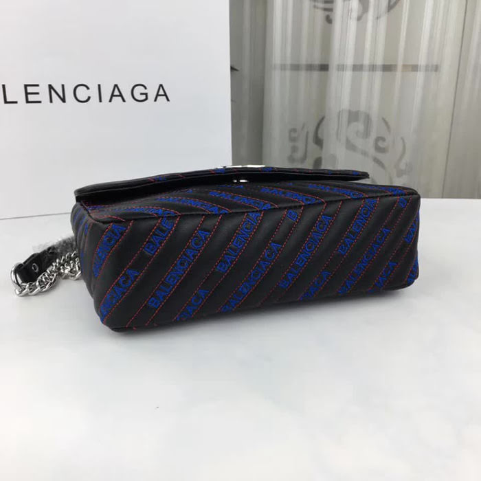 BALENCIAG巴黎世家 專櫃最新 電腦logo繡花 斜挎單肩包 59019  BL1597